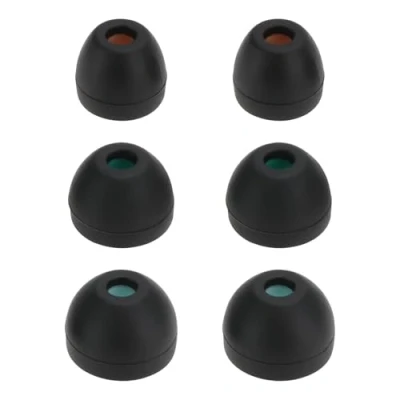 Abbildung von the Lord of Tools 6 Paar weiche Silikon Ohrstöpsel kompatibel mit Sony WI XB400 WF C500 Ersatz in Ear Soft Plugs Schwarz (2 je S/M/L)