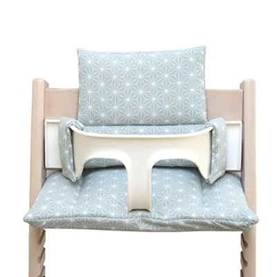 Abbildung von Blausberg Baby Sitzkissen Set kompatibel mit Stokke Tripp Trapp Hochstuhl Materialien Oek Tex Standard zertifiziert Made in Germany (Happy Star Grün)