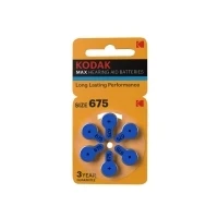 Abbildung von Kodak Hörgerätebatterien, langlebige Leistung, Cic Hörgeräte, ITC NHS Alternative [10 Packungen mit 6 Zellen] (675 Blau)