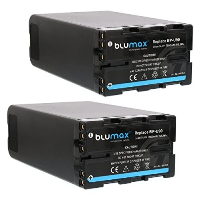 Abbildung von Blumax 2X Akku 7800mAh 14,4V 112,3Wh für Sony BP U60, U30, U90, U95 passend PMW EX1, EX3,PMW F3, 100, 150, 200, PXW FS7, X160, X180, X201