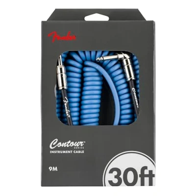 Abbildung von Fender Contour Series Coil Instrumentenkabel (30ft STR/ANG) Lake Placid Blue