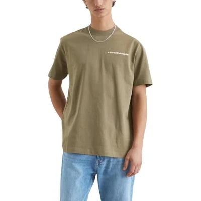 Abbildung von Marc O&#039;Polo Denim Orange Fibre Capsule Graphic Tshirt print, Herren, Größe: XL, Dusky green