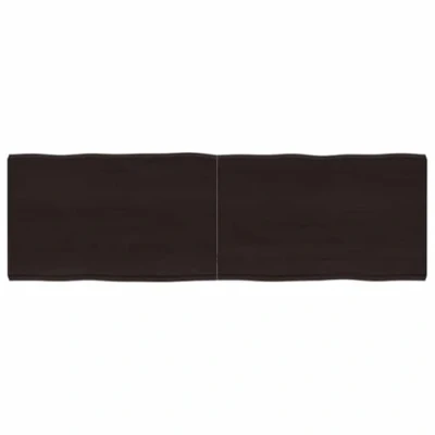 Abbildung von vidaXL Tischplatte, Holzplatte für Tisch Esstisch Couchtisch, Massivholzplatte Handgefertigt mit Baumkante, Ersatztischplatte Scharnierdesign, Dunkelbraun 160x50x(2 6) cm Massivholz Behandelt