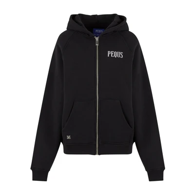 Abbildung von Pequs Rhinestone ART Gallery Ziphoodie Sweatjacke, Herren, Größe: Small, Black