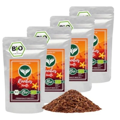 Abbildung von Azafran BIO Rooibos Vanille Tee lose Rotbuschtee aromatisiert mit echter 1kg