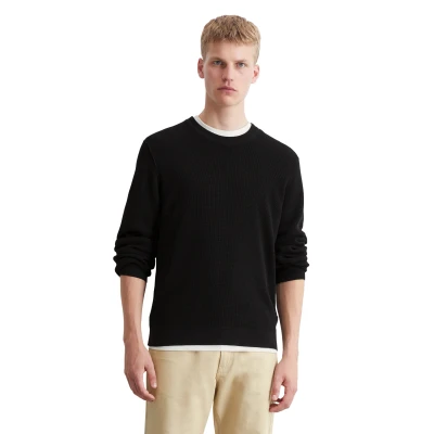 Abbildung von Marc O&#039;Polo Denim Regular MIT Feiner Struktur Strickpullover, Herren, Größe: XL, Black
