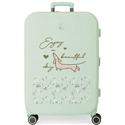 Abbildung von Enso Beautiful Day Mittlerer Koffer Grün 48x70x28 cm Starres ABS Integrierter TSA Verschluss 79L 4,32 kg 4 Doppelräder