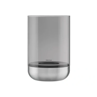 Abbildung von Blomus CALMA Laterne stainless steel matt glass smoke L 22,5cm