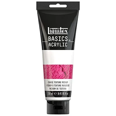 Abbildung von Liquitex 1041016 Basics Acrylfarbe Grobes Texturmedium für Spezialeffekt mit Acrylfarbe, kann Farbe gemischt werden oder allein verwendet 250ml Tube
