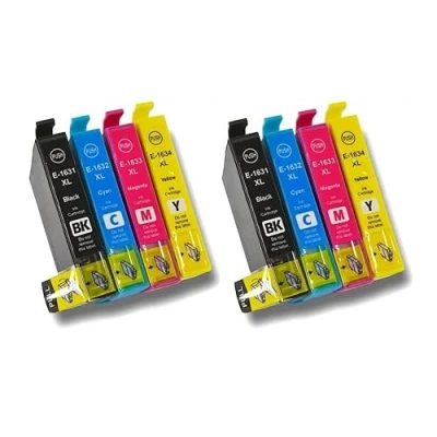 Abbildung von Patronenprofis 8 kompatible Druckerpatronen T16 XL Black Cyan Magenta Yellow für Workforce WF 2010, 2110, 2510, 2520, 2530, 2540, 2630, 2650, 2660, 2750, 2760