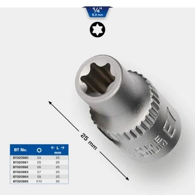 Abbildung von KS TOOLS BT020961 Steckschlüsseleinsatz E5 Außen Torx