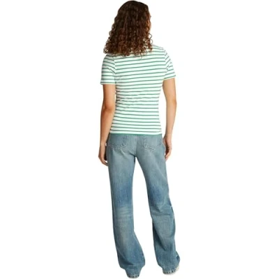Abbildung von Tommy Hilfiger Poloshirt Ecru/radiant green, Damen, Größe: Medium, green