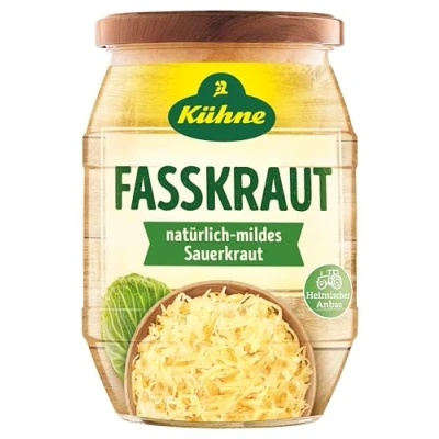 Abbildung von Kühne Fasskraut natürlich mildes Sauerkraut, 425ml