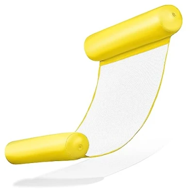 Abbildung von Balinco aufblasbare Hängematte Erwachsene, Wasserspielzeug Kinder, Luftmatratze Wasser, Wassermatratze, Relaxmatte, Wasserhängematte, Poolparty (Gelb)