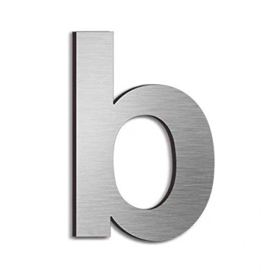 Abbildung von nanlyiau 6in/15.5cm Edelstahl hausnummer Hausnummern aus zahlen massivem SUS304,gebürstet schwebe effekt(6in b)