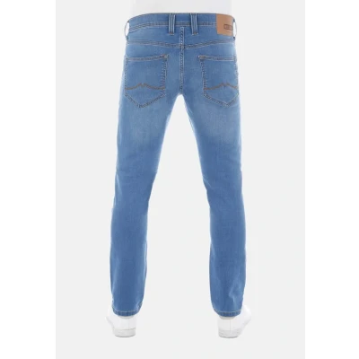 Abbildung von MUSTANG Herren Jeans Real X Oregon Tapered K Stretchhose Jeanshose Männer Denim Men Baumwolle Blau Schwarz Grau, Größe:W 31 L 32, Farbauswahl: Medium Blue (312)