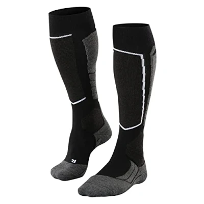 Abbildung von FALKE Herren Skisocken SK2 Intermediate Wool M KH Wolle warm dick 1 Paar, Schwarz (Black Mix 3010), 46 48