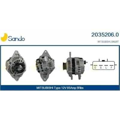 Abbildung von CASCO CAL35206AS Lichtmaschine 12V 85A MITSUBISHI: Colt 6, VI CZC Cabrio, Lancer 8 Schrägheck, SMART: Forfour I