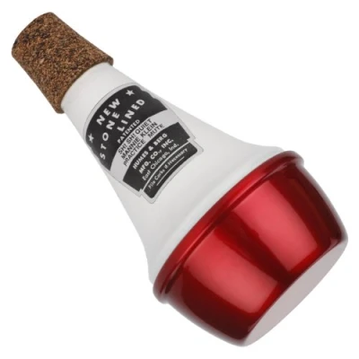 Abbildung von Humes &amp; Berg 232 Stonelined Trompeten Dämpfer (Übungsdämpfer, aus Aluminium) Rot/Weiß