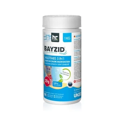 Abbildung von Höfer Chemie 5 in 1 Multitabs Pool 20g 1kg Chlortabletten Für Phasen Pflege &amp; Reinigung Made Europe kristallklares Poolwasser