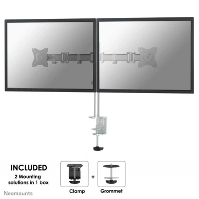 Abbildung von Neomounts NM D135DSILVER Monitor Tischhalterung