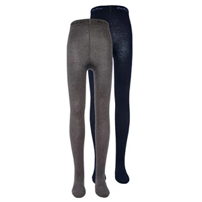 Abbildung von Ewers 2 PACK Strumpfhose für Kinder, Größe: 110 116, Anthrazit/marine