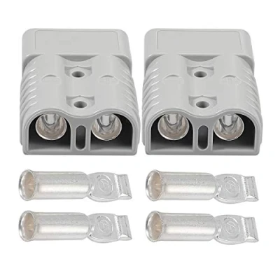Abbildung von Bohaner 2 x 175 A 600 V Akku Anschluss, Schnellanschluss Batterie Verbindungs Stecker modulare Stromversorgung für Anderson Steckerkabelklemme Stromverbinder grau