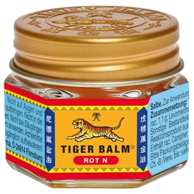 Abbildung von TIGER BALM ROT N Natürlicher Balsam zur Förderung der Hautdurchblutung Einreibung mit hochwertigen ätherischen Ölen 19,4 g