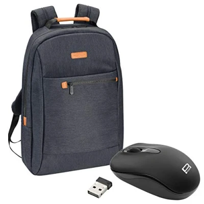 Abbildung von PEDEA Laptop Rucksack &quot;Elegance&quot; Notebook bis 17,3 Zoll (43,9 cm) mit Tablet PC Fach 10,1 (25,9 inkl. Schnurloser Maus, Grau