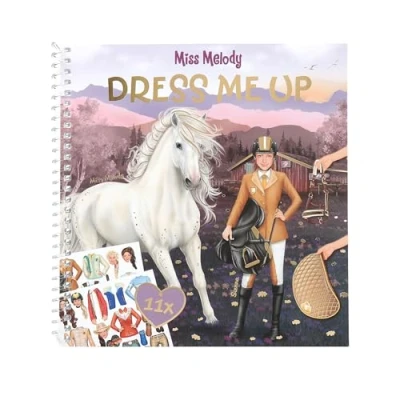 Abbildung von Depesche 12863 Miss Melody Dress me up Stickerbuch mit 24 Seiten zum Gestalten schicker Outfits, Malheft 11 Stickerbogen