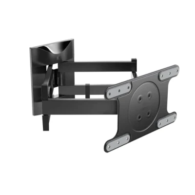 Abbildung von Meliconi SPACE SYSTEM DUALMOTION OLED TV Wandhalterung mit Doppelarm und Doppelrotation, Halterung für Fernseher von 40&quot; bis 82&quot;, VESA 200 300 400x200, Tragfähigkeit: 55 kg, Schwarz