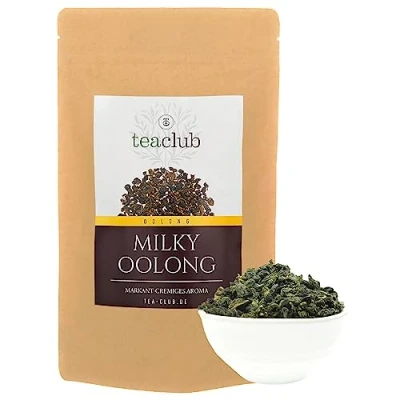 Abbildung von MILKY Oolong 50g, Premium Tee mit markant cremigen Geschmack und blumiger Note, Halbfermentierter Schwarzer Grüntee Charakter, TeaClub