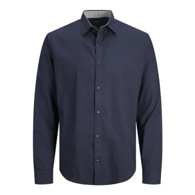 Abbildung von Jack &amp; Jones Premium Jprblabelfast L S SN Hemd, Herren, Größe: Medium, Perfect navy