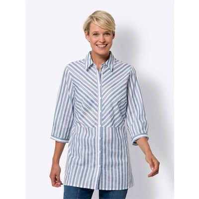 Abbildung von Sieh an! Klassische Bluse Longbluse