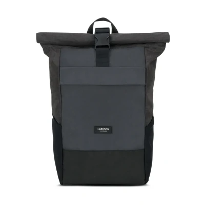 Abbildung von Larkson NO 4 Rolltop Tagesrucksack schwarzgrau, Größe: One Size, Schwarz grau