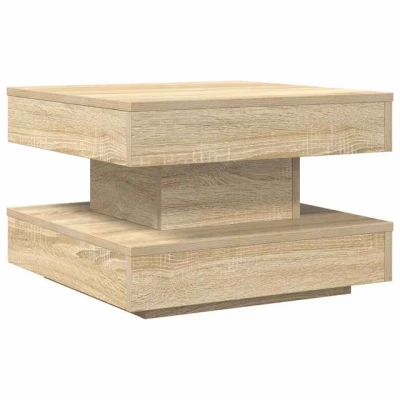 Abbildung von vidaXL Couchtisch 360 Grad Drehbar Sonoma Eiche 50x50x34,5 cm (1 St)