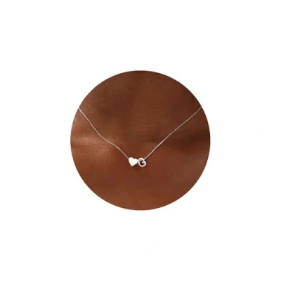 Abbildung von TINGN Geschenke für Frauen Halskette Damen, 14K Weißgold Vergoldete Buchstaben G Zierliche Herzkette Silber Herz Kette Schmuck und Teenager Mädchen