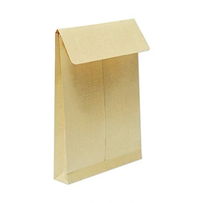 Abbildung von Clairefontaine 13050C Karton mit 250 Versandtaschen Kraftbraun C4 229x324 mm, Rillen, dehnbar Falten 30 selbstklebend, 130g, sehr strapazierfähig, 1