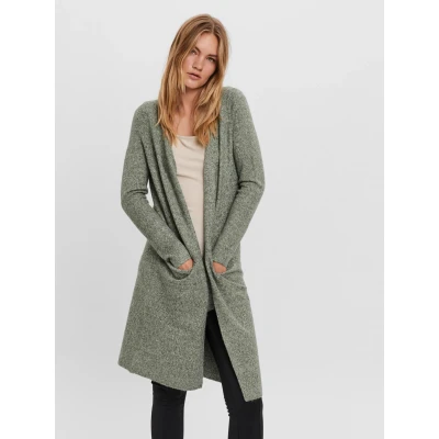 Abbildung von Vero Moda Vmdoffy LS LONG OPEN GA NOOS Strickjacke, Damen, Größe: Medium, Laurel wreath/melange