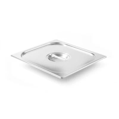 Abbildung von HENDI Gastronorm Deckel, für Gastronormbehälter, Temperaturbeständig von 40 bis 300C, Heissluftöfen Kühl und Tiefkühlschränken Chafing Dishes Bain Marie, Stapelbar, GN 2/3, 354x325mm, Edelstahl