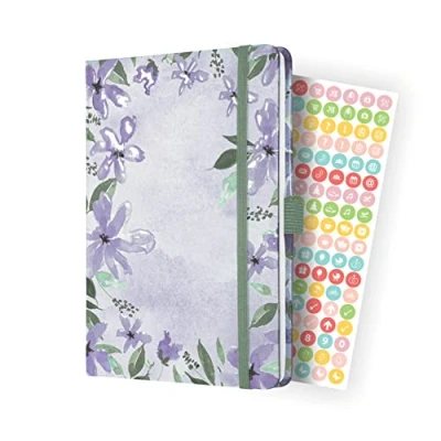 Abbildung von SIGEL J4337 Wochenkalender Jolie 2024, Loose Florals Lilac, ca. A5, Hardcover, Gummiband, Stiftschlaufe, Einstecktasche, 174 Seiten, aus nachhaltigem Papier, Terminplaner