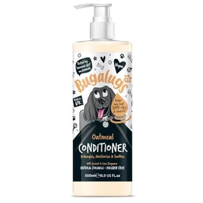 Abbildung von Bugalugs Fellpflege Oatmeal Hundeconditioner Haarspühlung für Hunde, 500 ml, (1 St), pH neutral, Hundeshampoo, natürliche Formel, Vegan