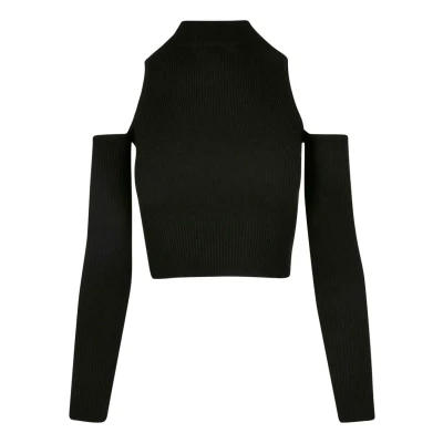 Abbildung von Urban Classics CUT OUT Langarmshirt, Damen, Größe: Small, Black