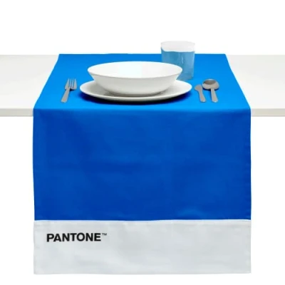 Abbildung von SWEET HOME Pantone Tischläufer, 100 % Baumwolle, 220 g, 45 x 145 cm, blau, PT 04270505