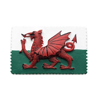 Abbildung von 3D Wales UK Kühlschrank Kühlschrankmagnet Tourist Souvenirs Handmade Harz Handwerk Magnetischen Aufkleber Home Küche Dekoration Reise Geschenk