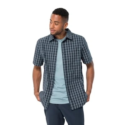 Abbildung von Jack Wolfskin HOT Springs Hemd, Herren, Größe: Medium, Night blue checks