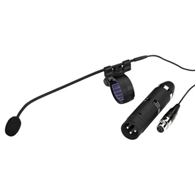 Abbildung von JTS CX 500F Miniatur Elektret Instrumentenmikrofon, Mikro für Abnahme von Flöten, Instrumenten Verstärker mit klebefreiem Befestigungs System und Aufbewahrungs Box, in Schwarz