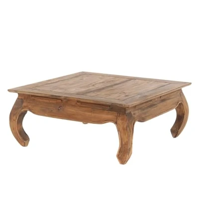 Abbildung von DESIGN DELIGHTS OPIUMTISCH East 80&quot; 80x80x36 cm (BxTxH), Mahagoni massiv Beistelltisch aus Massivholz, Couchtisch Farbe: 01 Natur Vintage