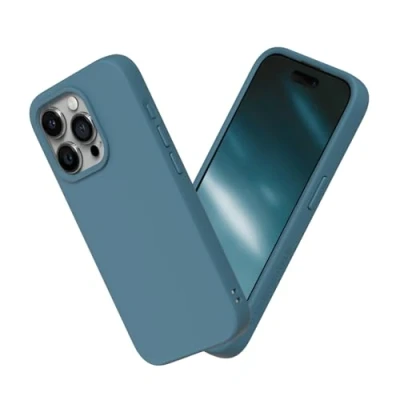 Abbildung von RhinoShield Case kompatibel mit [iPhone 15 Pro] SolidSuit Stoßdämpfende &amp; schlanke Schutzhülle Premium Finish 3.5 Meter Fallschutz Ozeanblau