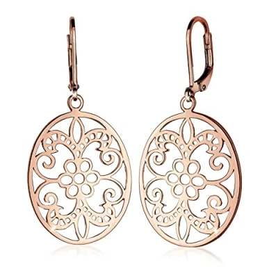Abbildung von Elli Ornament Floral Ohrringe Rose goldcoloured, Damen, Größe: One Size, gold coloured